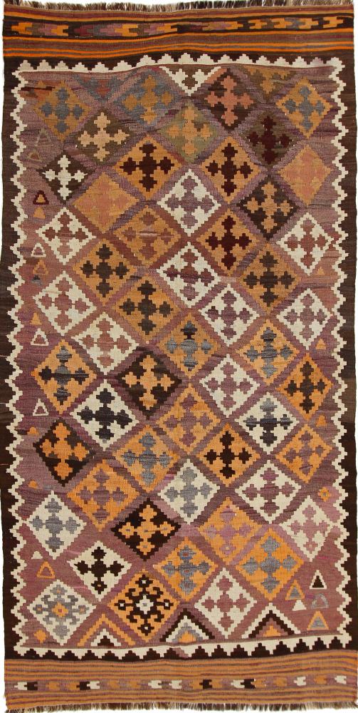 Persian Rug Kilim Fars Ghashghai 9'3"x4'11" 9'3"x4'11", Persian Rug Woven by hand