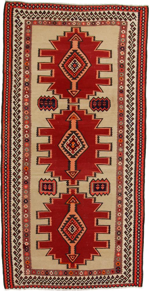 Persian Rug Kilim Fars Azerbaijan Antique 10'0"x5'1" 10'0"x5'1", Persian Rug Woven by hand