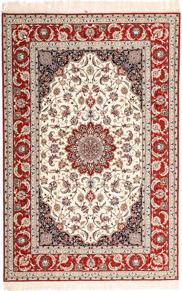 Perserteppich Isfahan Seidenkette 244x160 244x160, Perserteppich Handgeknüpft