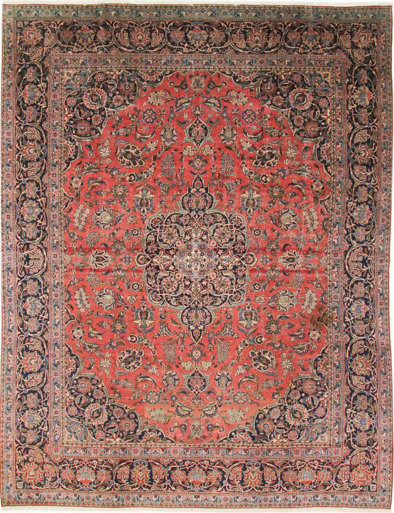 Persian Rug Keshan 13'7"x10'2" 13'7"x10'2", Persian Rug Knotted by hand