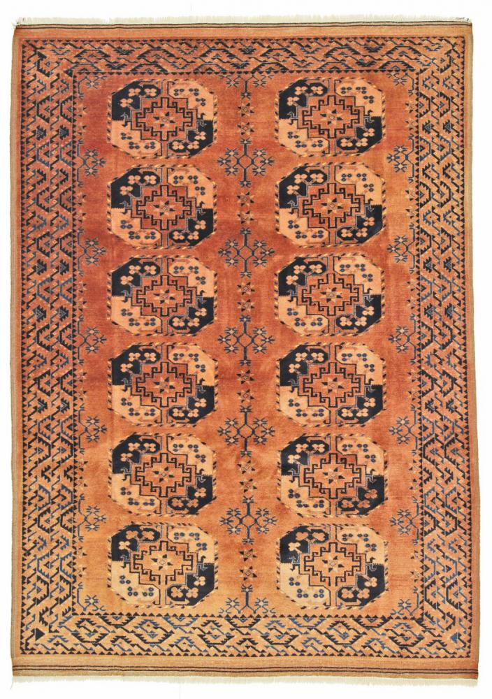  ペルシャ絨毯 トルクメン 6'11"x4'10" 6'11"x4'10",  ペルシャ絨毯 手織り