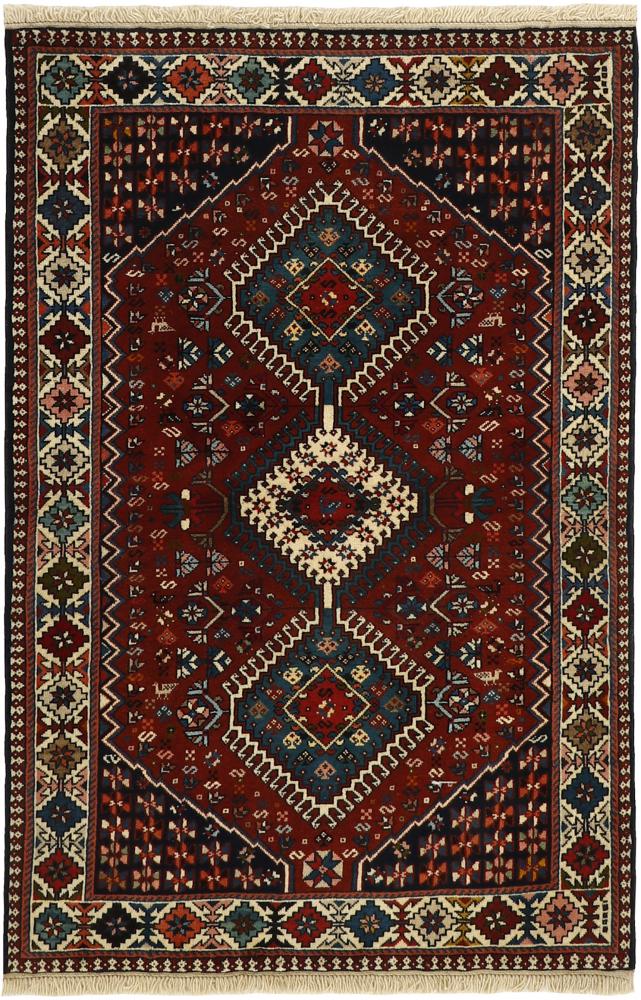  ペルシャ絨毯 ヤラメー 147x99 147x99,  ペルシャ絨毯 手織り