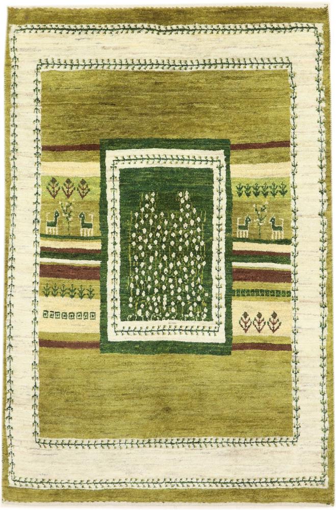 Perzisch tapijt Perzisch Gabbeh Loribaft Nature 4'9"x3'3" 4'9"x3'3", Perzisch tapijt Handgeknoopte