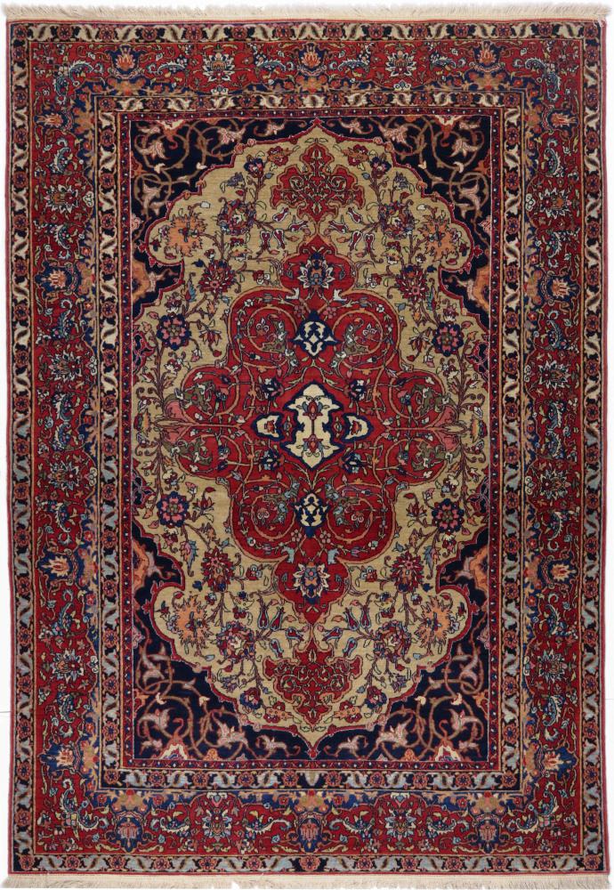 Tapis persan Ispahan Antique 219x143 219x143, Tapis persan Noué à la main