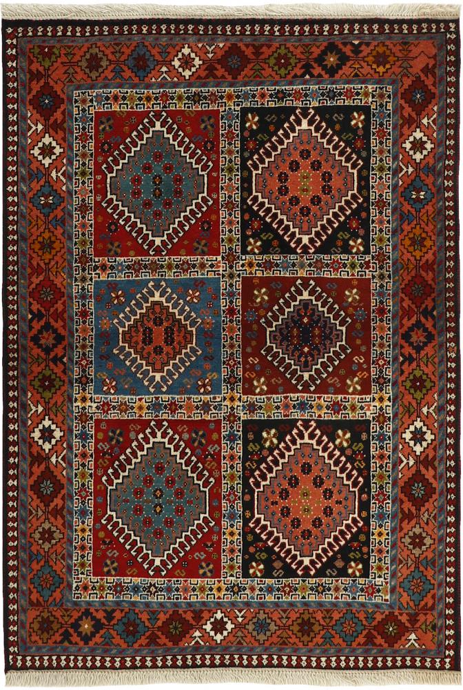 Persian Rug Yalameh 5'1"x3'5" 5'1"x3'5", Persian Rug Knotted by hand