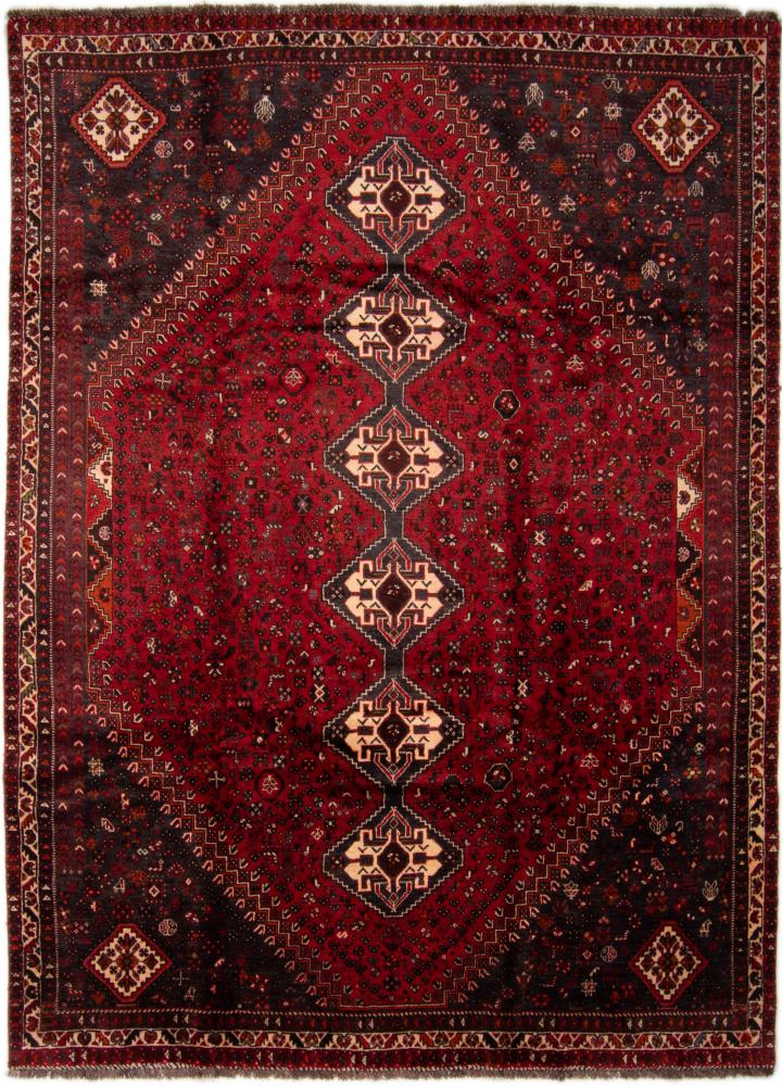 Persian Rug Shiraz 10'6"x7'8" 10'6"x7'8", Persian Rug Knotted by hand