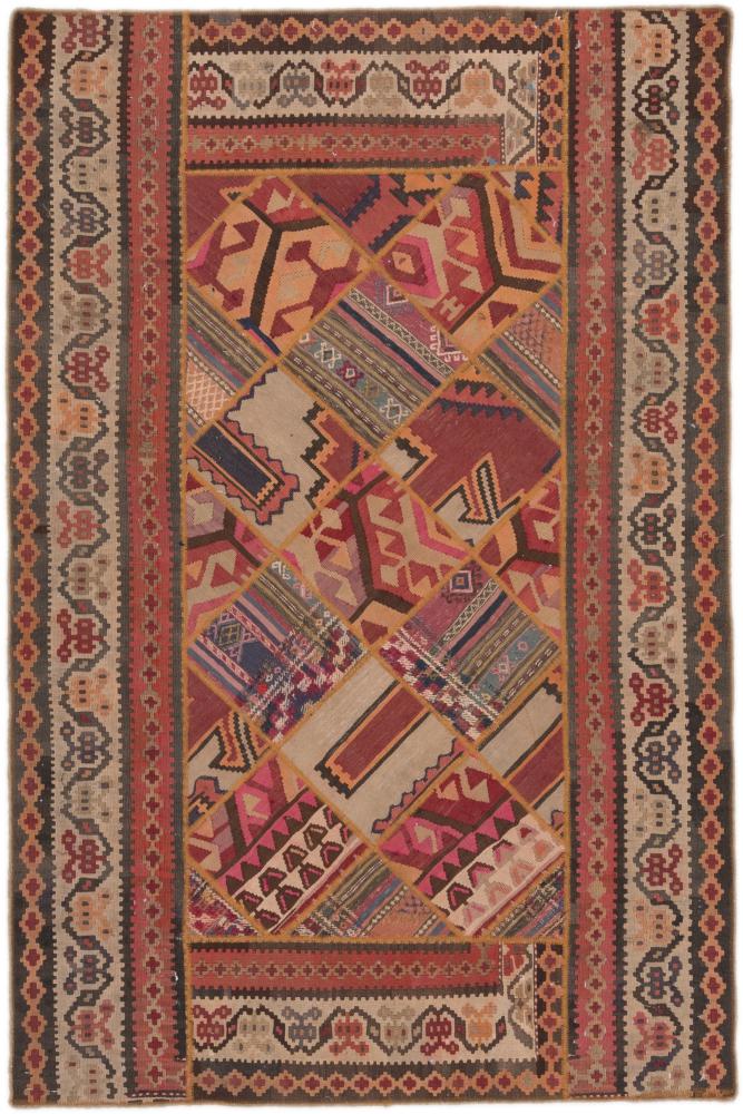 Περσικό χαλί Vintage 198x135 198x135, Περσικό χαλί Οι κόμποι έγιναν με το χέρι