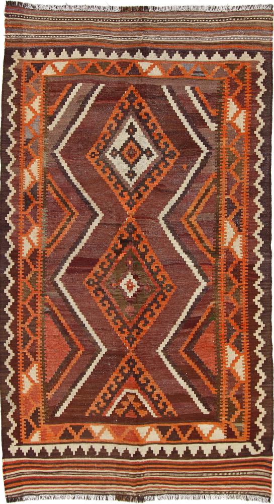 Persian Rug Kilim Fars Ghashghai 8'0"x4'4" 8'0"x4'4", Persian Rug Woven by hand