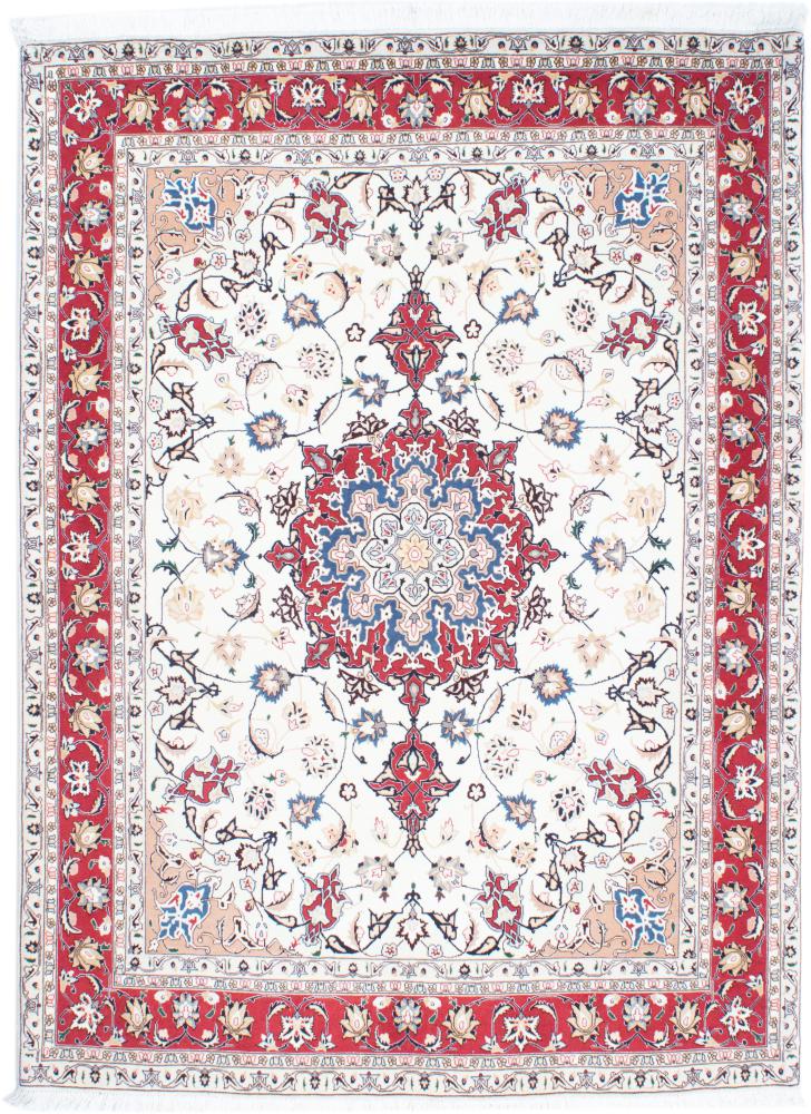 Persian Rug Tabriz 50Raj 6'11"x5'0" 6'11"x5'0", Persian Rug Knotted by hand