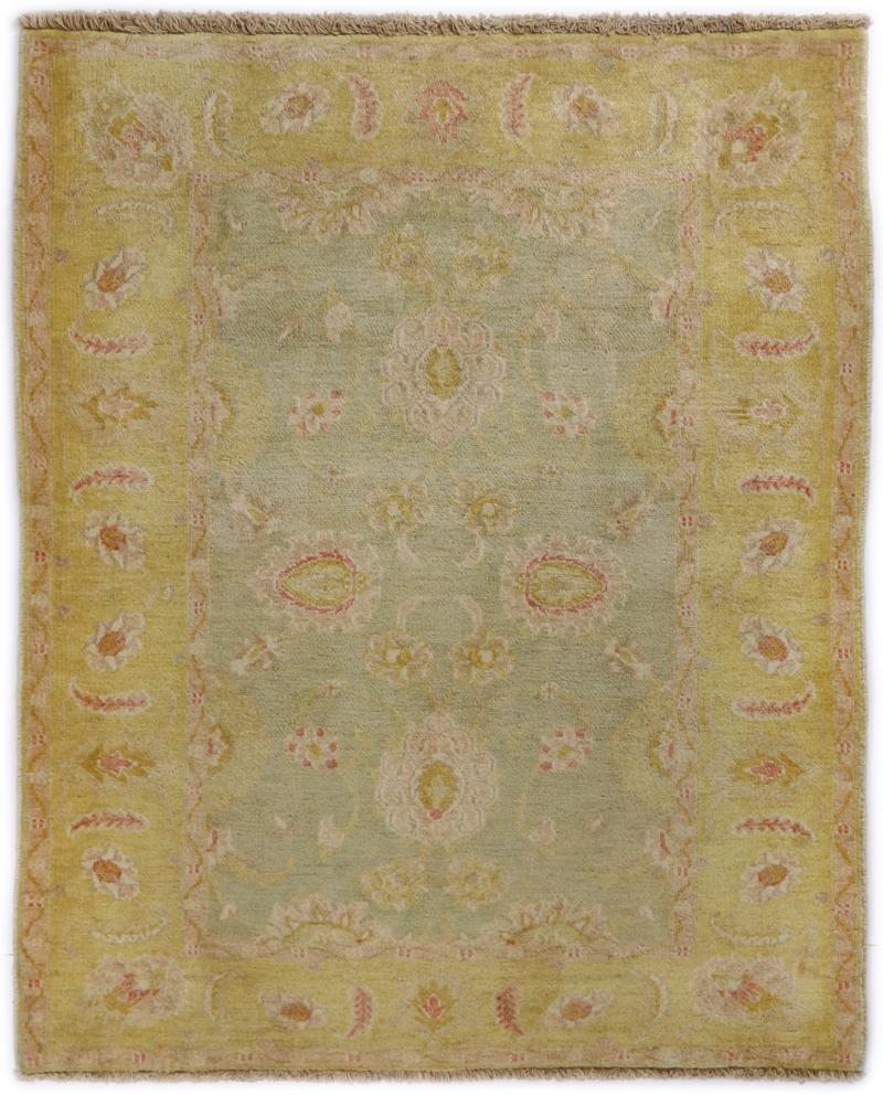 Persian Rug Isfahan 4'2"x3'5" 4'2"x3'5", Persian Rug Knotted by hand