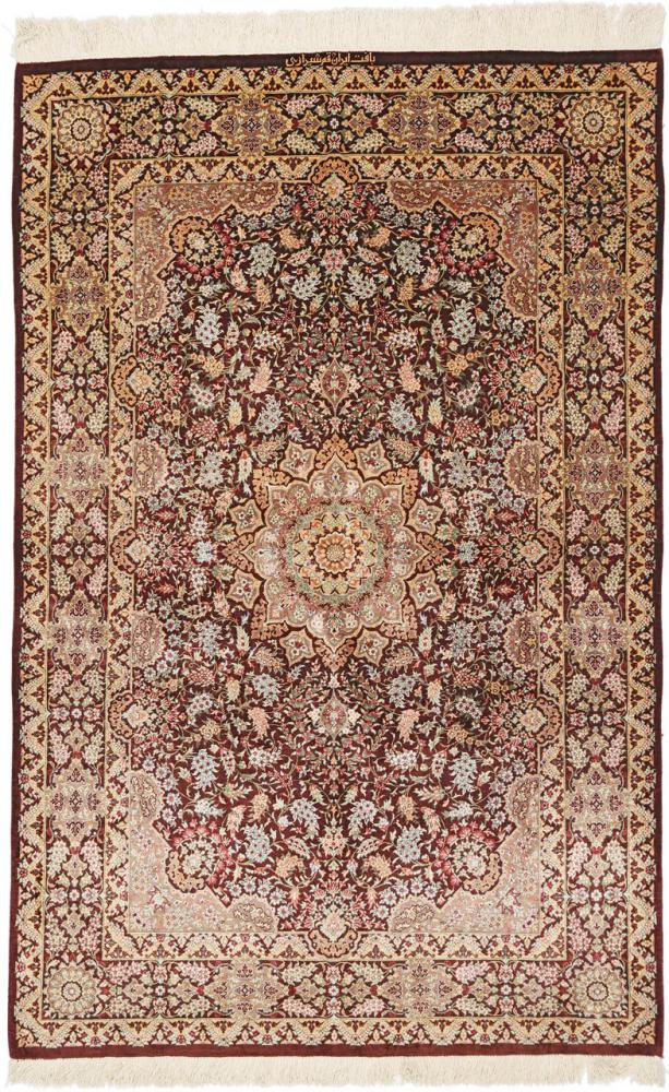 Persialainen matto Ghom Silkki 155x100 155x100, Persialainen matto Solmittu käsin