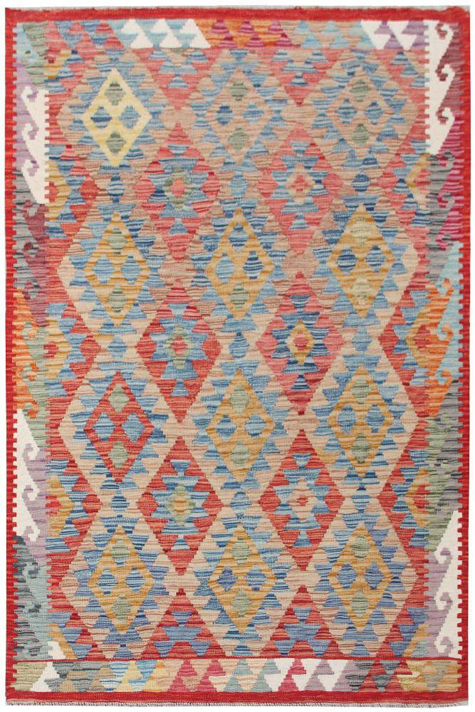 Afghan rug Kilim Afghan 6'3"x4'2" 6'3"x4'2", Persian Rug Woven by hand