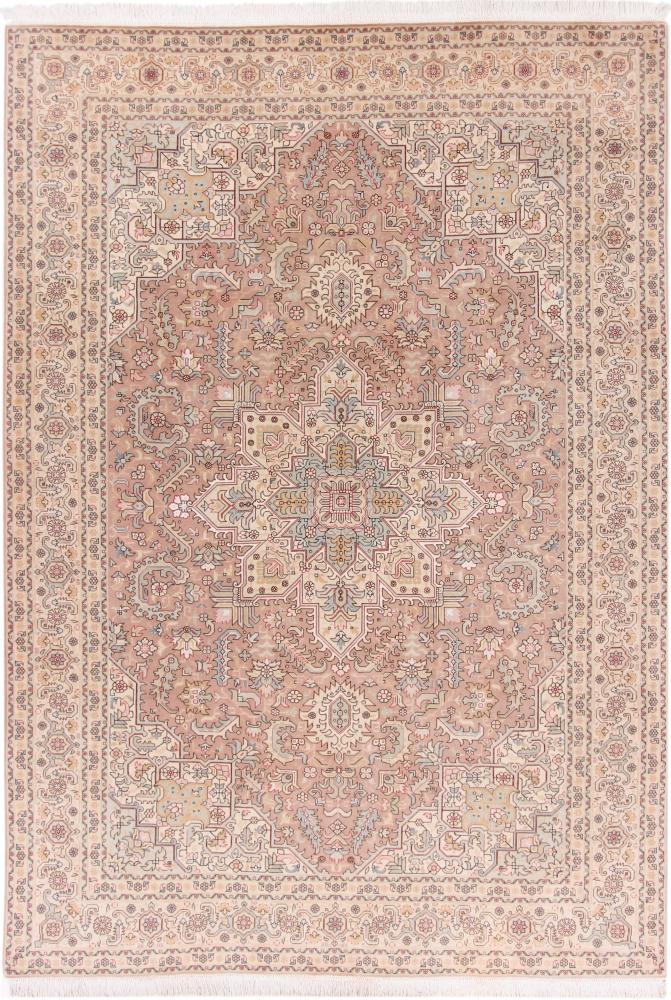 Persian Rug Tabriz 9'7"x6'7" 9'7"x6'7", Persian Rug Knotted by hand