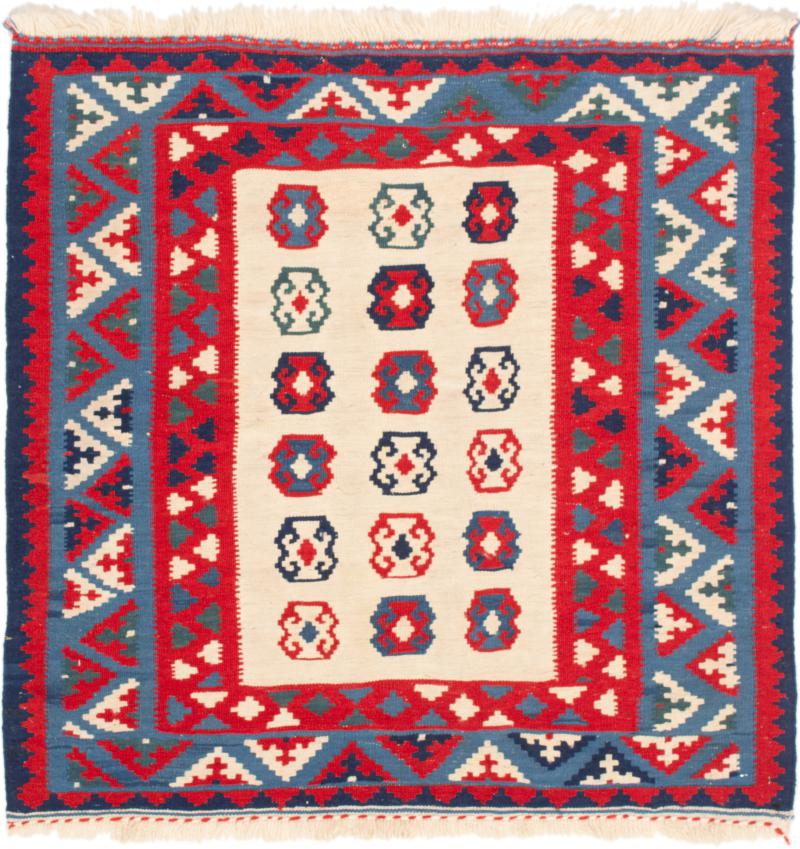 Persian Rug Kilim Fars 3'3"x3'3" 3'3"x3'3", Persian Rug Woven by hand