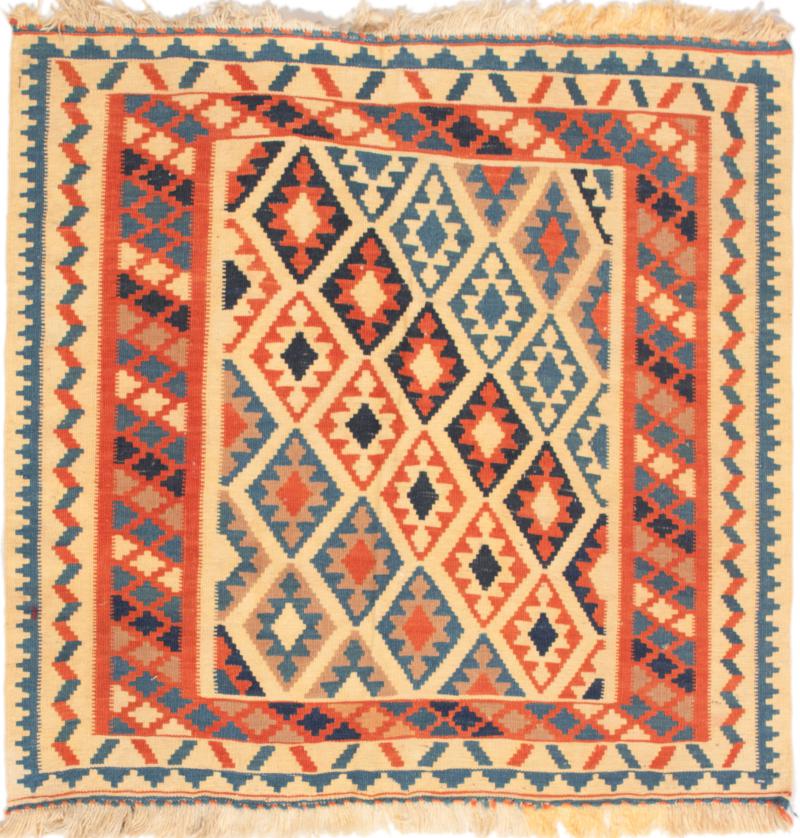 Persisk matta Kilim Fars 104x101 104x101, Persisk matta handvävd 