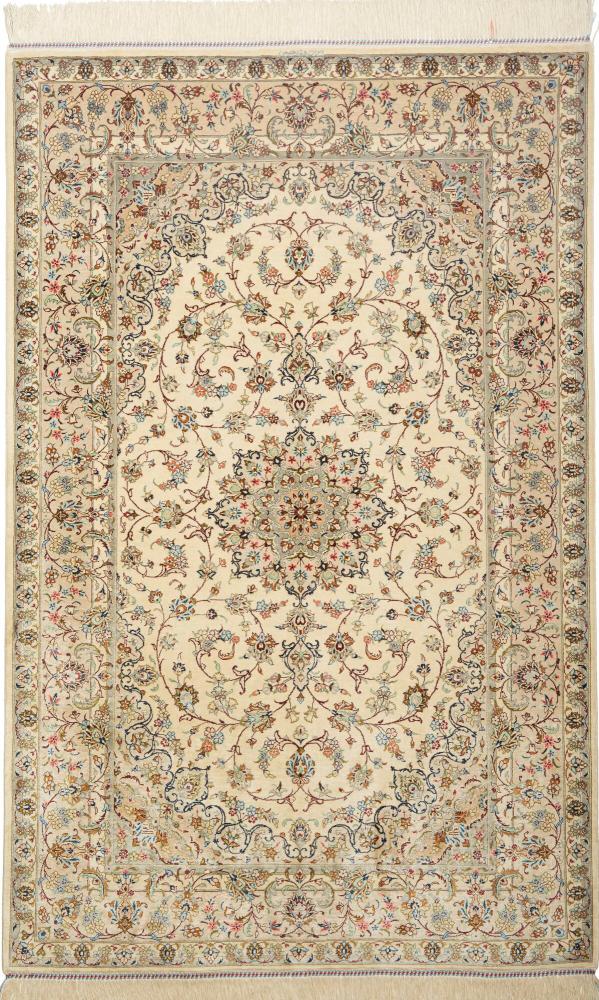 Persian Rug Qum Silk 5'0"x3'4" 5'0"x3'4", Persian Rug Knotted by hand