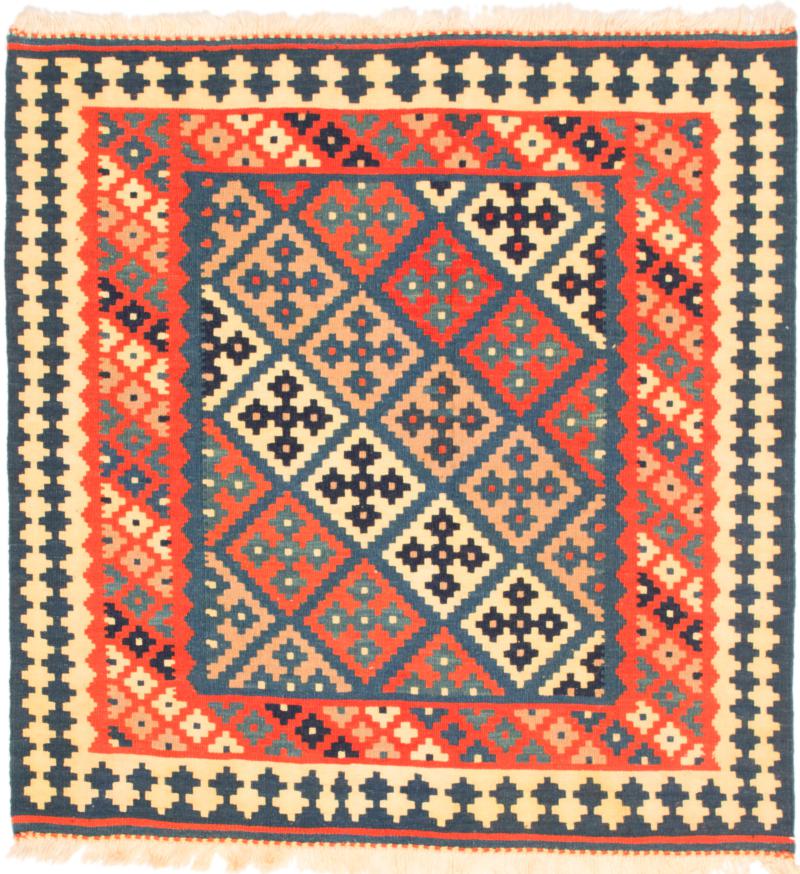 Tapis persan Kilim Fars 109x104 109x104, Tapis persan Tissé à la main