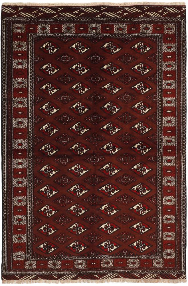 Persisk tæppe Turkaman 238x159 238x159, Persisk tæppe Knyttet i hånden
