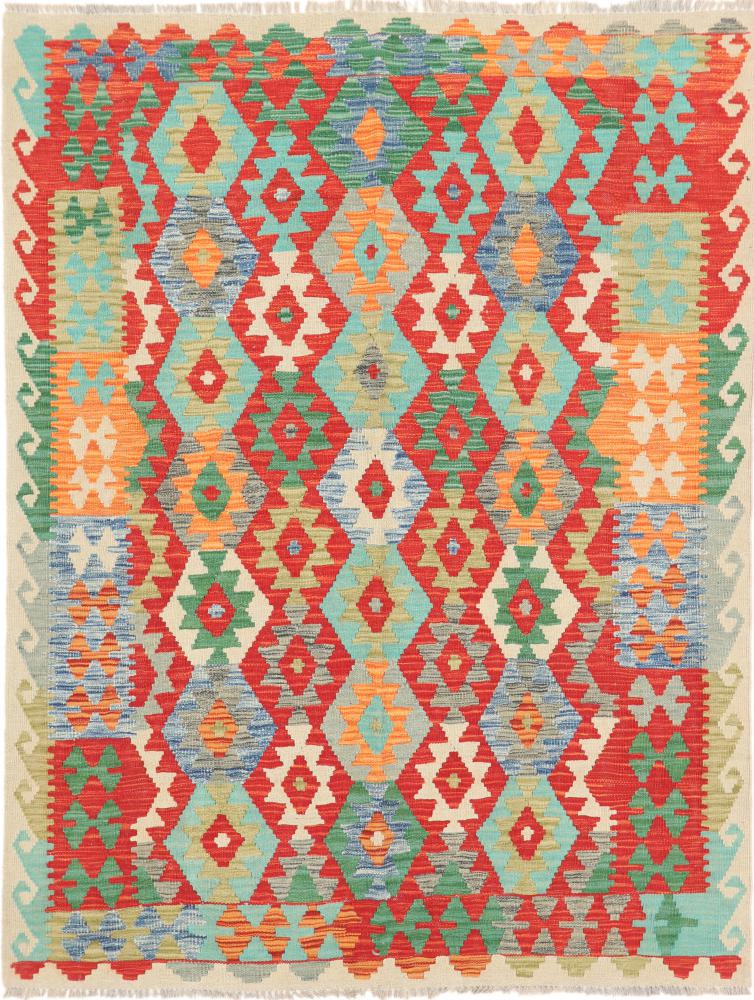 Afghan rug Kilim Afghan 6'6"x5'0" 6'6"x5'0", Persian Rug Woven by hand