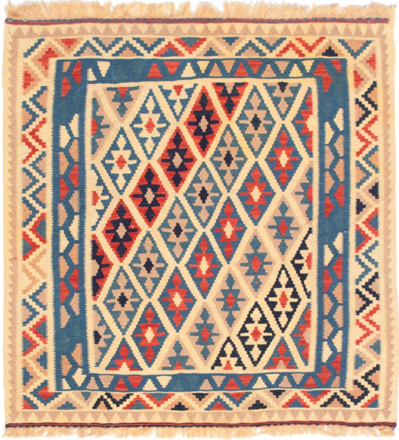 Persialainen matto Kelim Fars 106x103 106x103, Persialainen matto kudottu