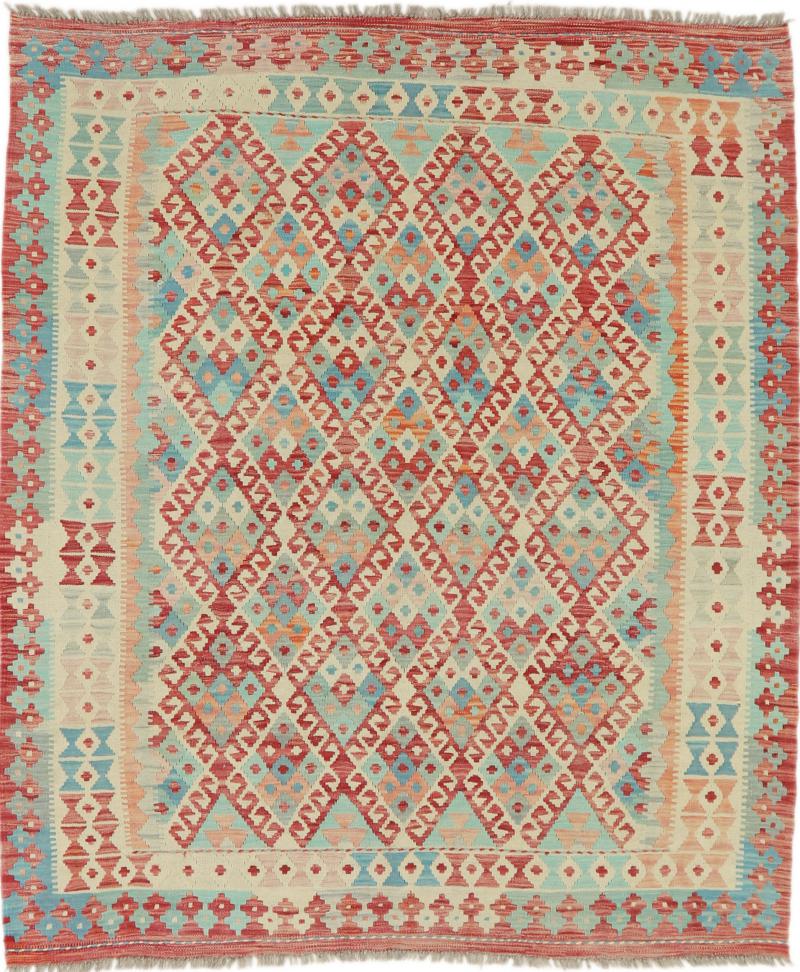 アフガンカーペット キリム アフガン Heritage 6'5"x5'5" 6'5"x5'5",  ペルシャ絨毯 手織り