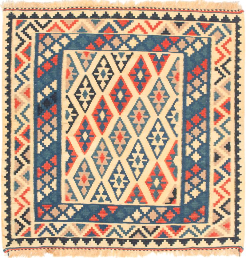  ペルシャ絨毯 キリム Fars 99x99 99x99,  ペルシャ絨毯 手織り