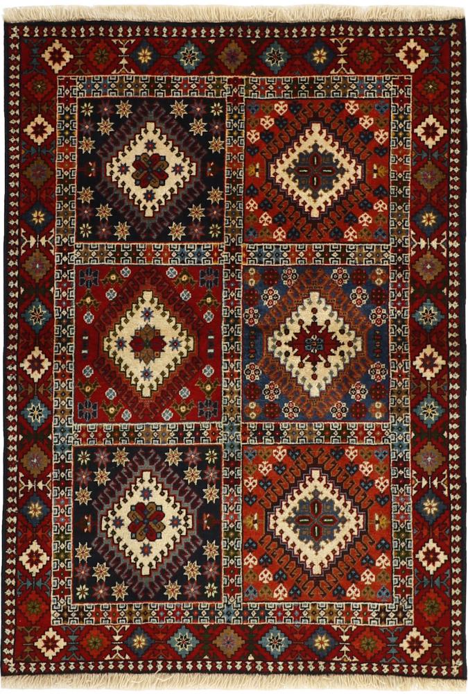  ペルシャ絨毯 ヤラメー 4'9"x3'4" 4'9"x3'4",  ペルシャ絨毯 手織り