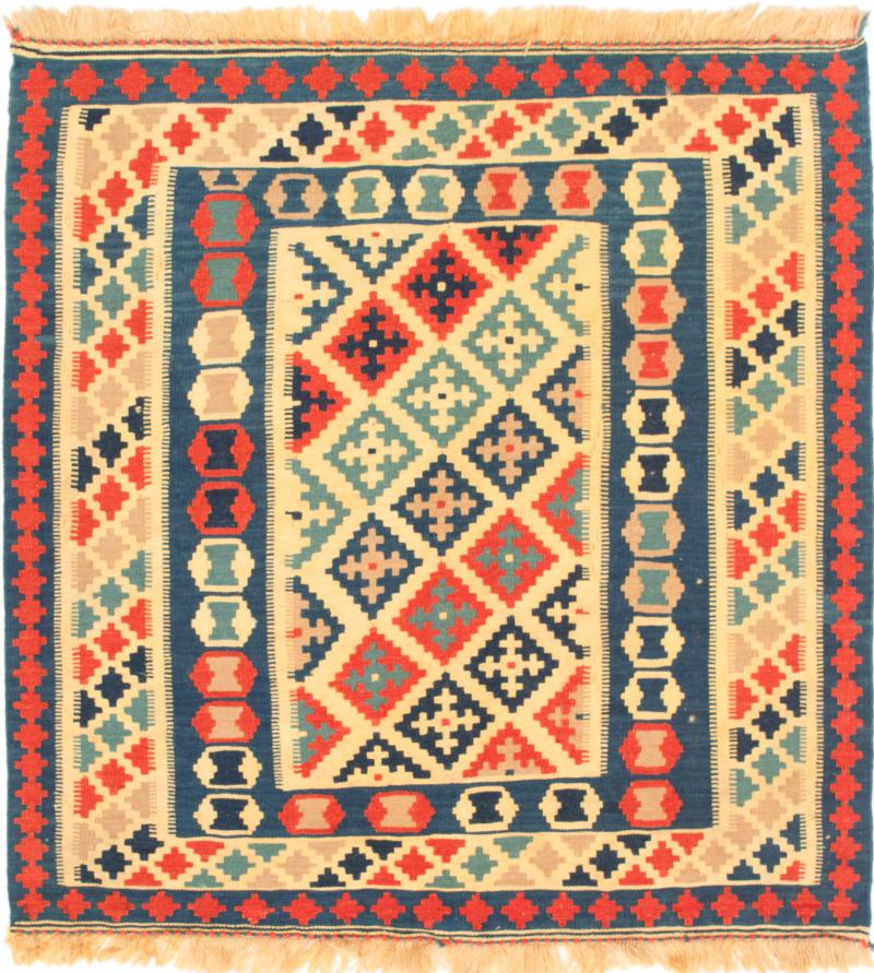  ペルシャ絨毯 キリム Fars 104x103 104x103,  ペルシャ絨毯 手織り