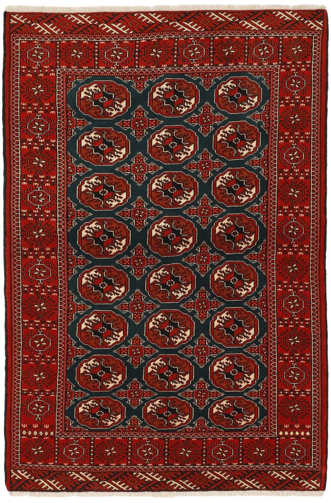 Persian Rug Turkaman 6'9"x4'5" 6'9"x4'5", Persian Rug Knotted by hand