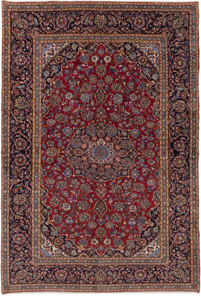 Persian Rug Keshan 9'8"x6'8" 9'8"x6'8", Persian Rug Knotted by hand