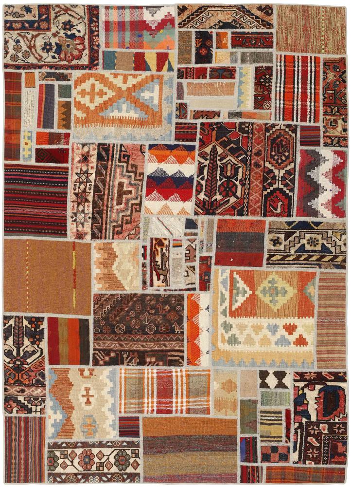 Persisk matta Kilim Patchwork 199x141 199x141, Persisk matta handvävd 