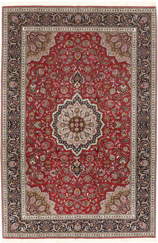 Persian Rug Tabriz Old 9'9"x6'8" 9'9"x6'8", Persian Rug Knotted by hand