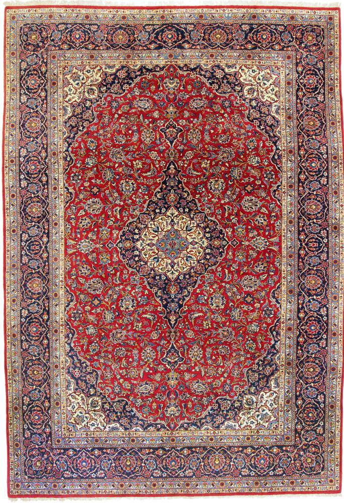Persian Rug Keshan 13'1"x9'1" 13'1"x9'1", Persian Rug Knotted by hand