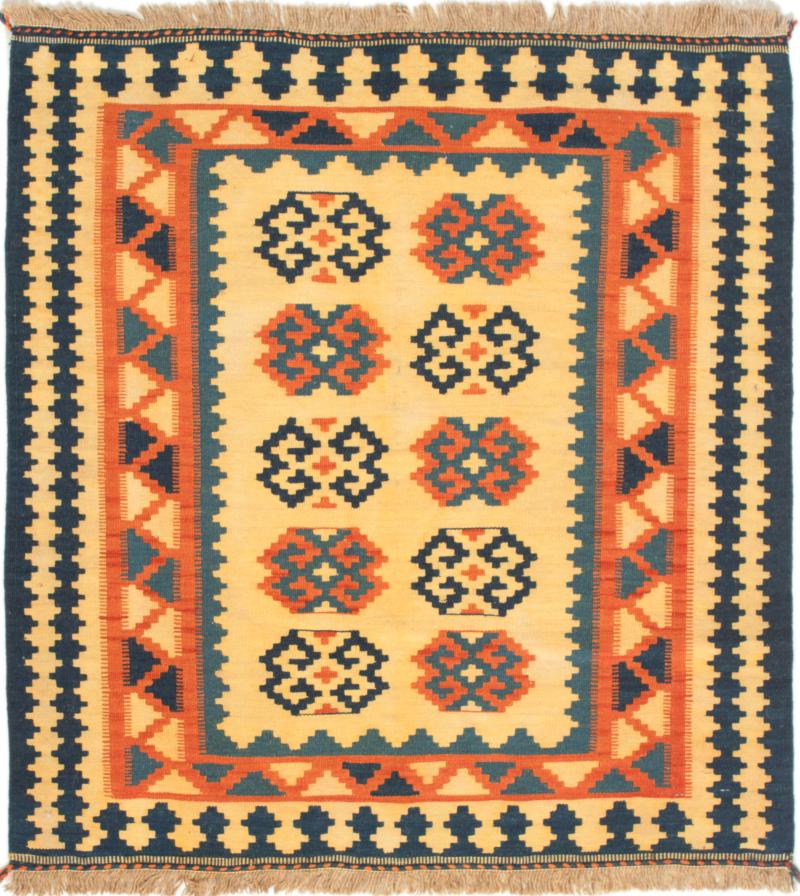 Persialainen matto Kelim Fars 106x101 106x101, Persialainen matto kudottu