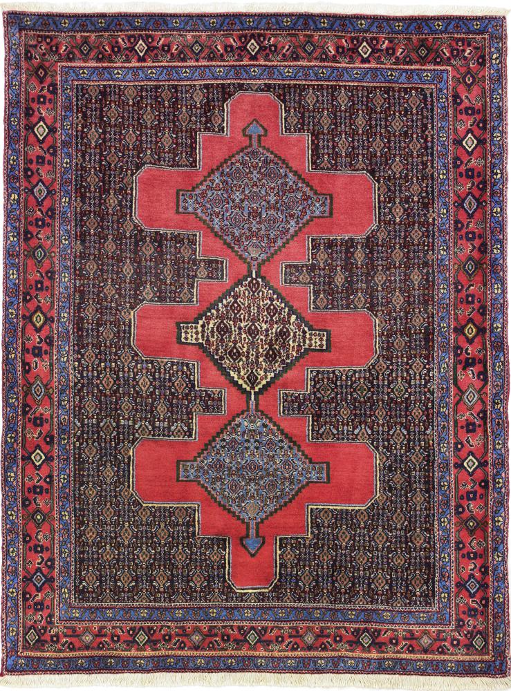 Persian Rug Sanandaj 5'3"x3'11" 5'3"x3'11", Persian Rug Knotted by hand