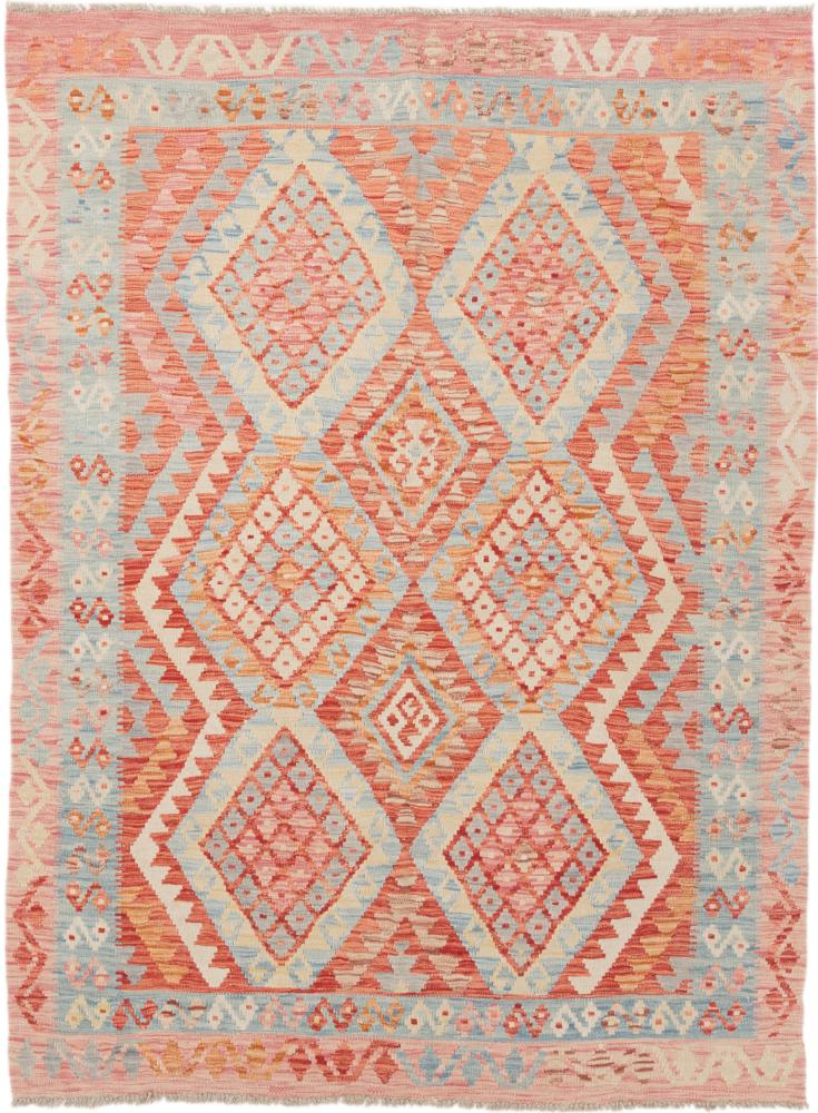 Afghan rug Kilim Afghan 6'4"x4'10" 6'4"x4'10", Persian Rug Woven by hand