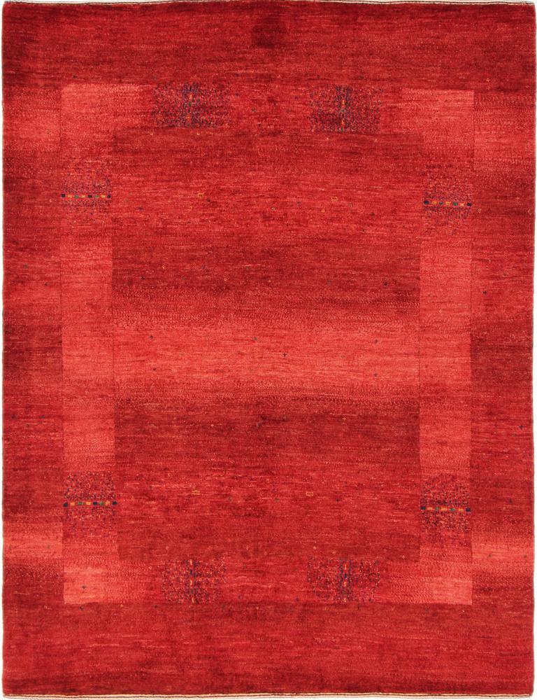 Persian Rug Persian Gabbeh Loribaft Atash 6'5"x4'11" 6'5"x4'11", Persian Rug Knotted by hand