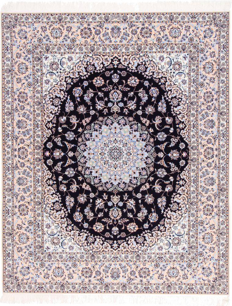 Persian Rug Nain 6La 8'3"x6'9" 8'3"x6'9", Persian Rug Knotted by hand