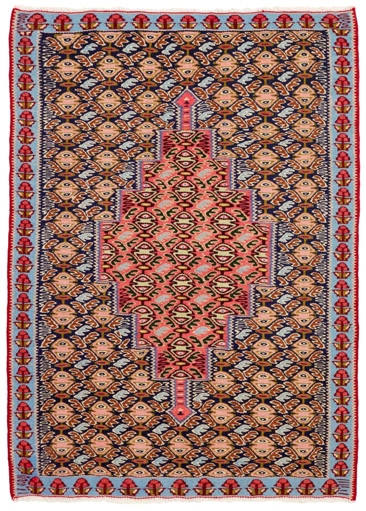 Persian Rug Kilim Senneh 3'5"x2'7" 3'5"x2'7", Persian Rug Knotted by hand