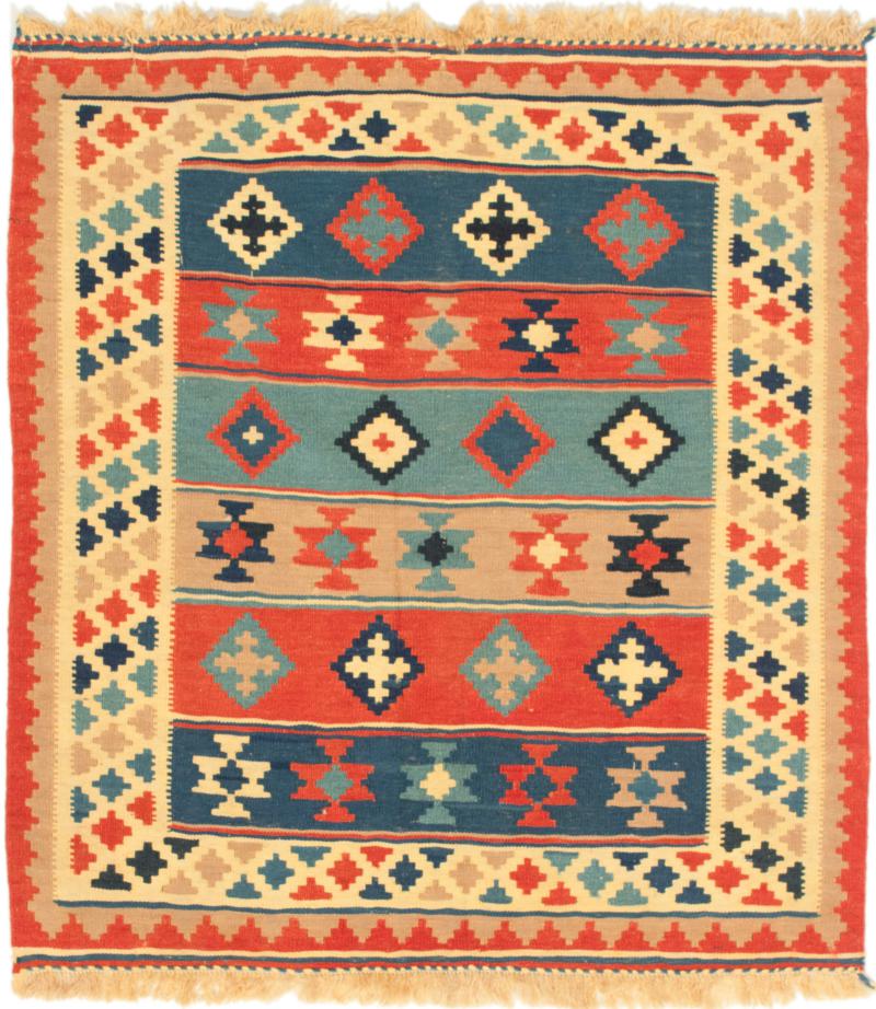 Persian Rug Kilim Fars 3'4"x2'11" 3'4"x2'11", Persian Rug Woven by hand