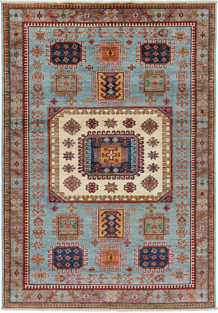 Afghan rug Super Kazak 8'3"x5'9" 8'3"x5'9", Persian Rug Knotted by hand