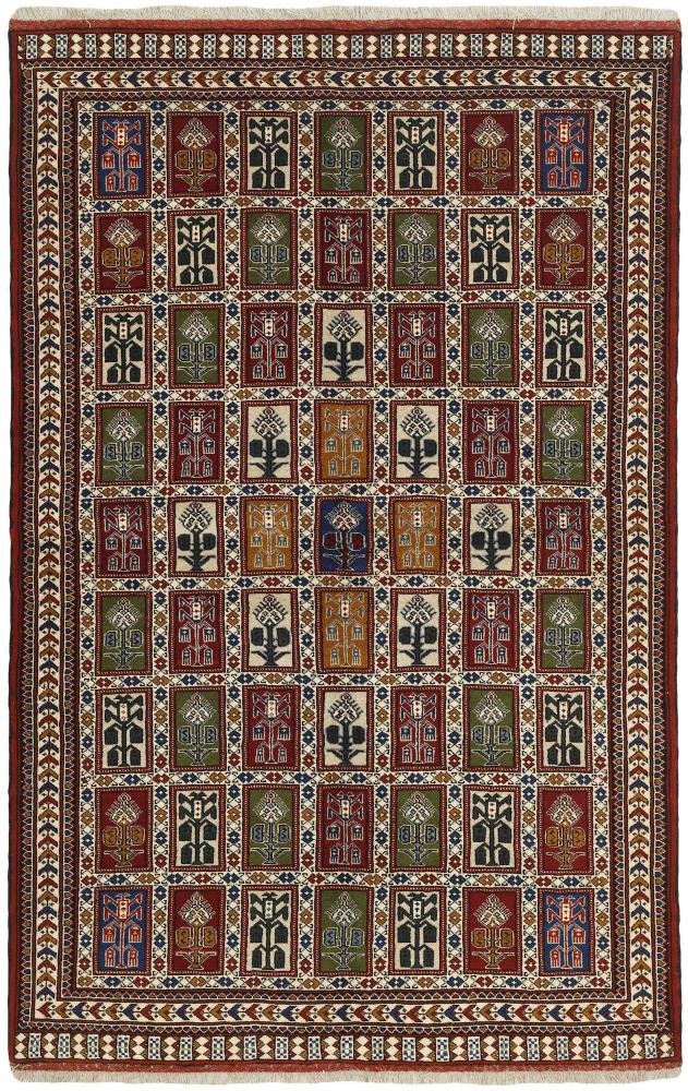 Persisk tæppe Turkaman 247x157 247x157, Persisk tæppe Knyttet i hånden