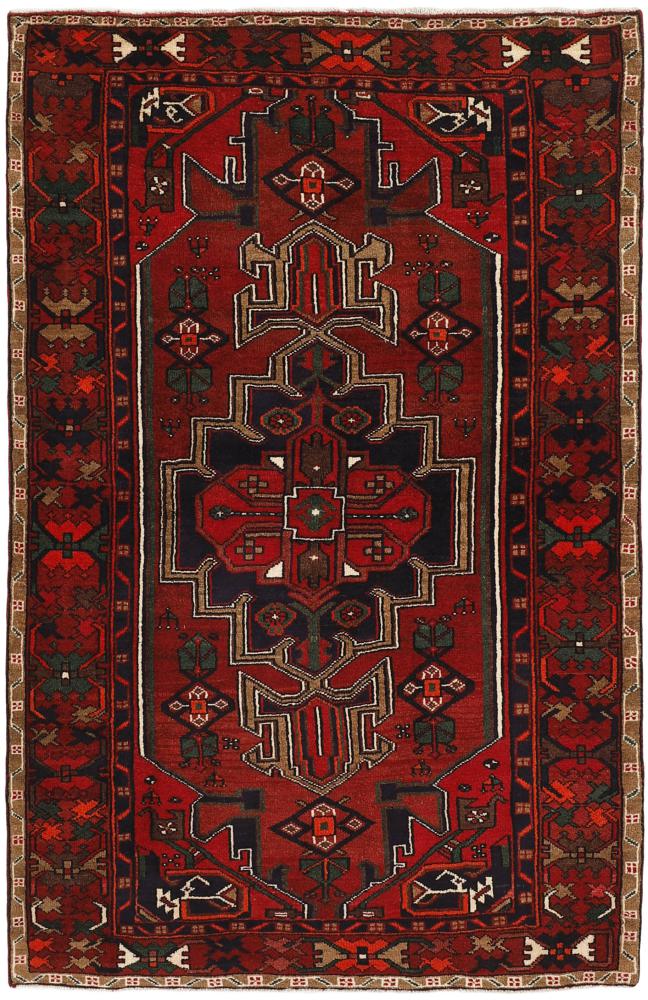 Persian Rug Khamseh 6'11"x4'6" 6'11"x4'6", Persian Rug Knotted by hand