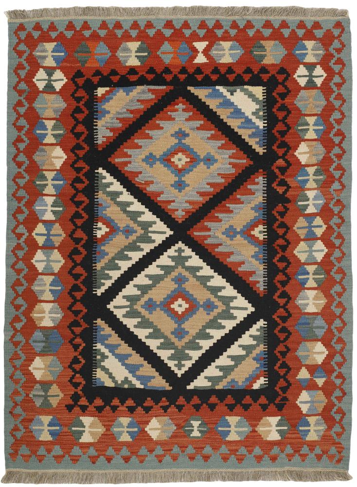 Persian Rug Kilim Fars 5'7"x4'1" 5'7"x4'1", Persian Rug Woven by hand