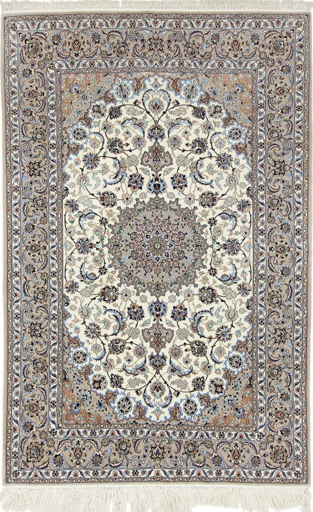 Perserteppich Isfahan Seidenkette 241x158 241x158, Perserteppich Handgeknüpft