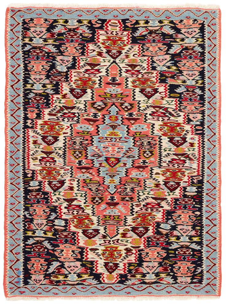 Tapis persan Kilim Senneh 104x79 104x79, Tapis persan Noué à la main