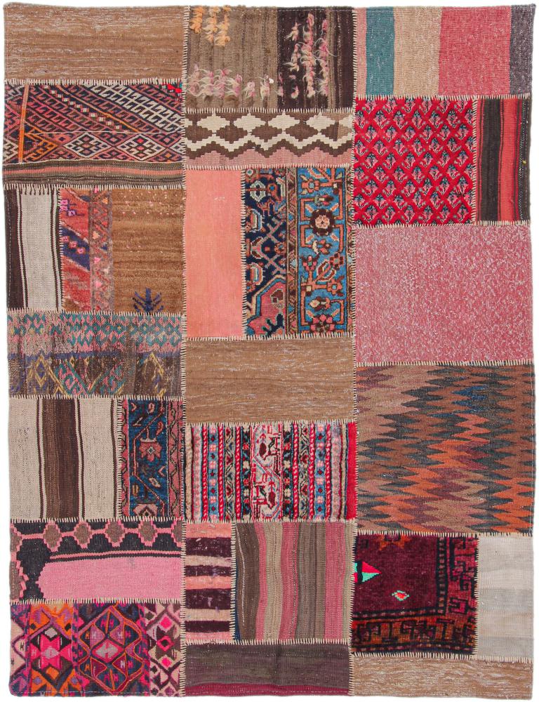  ペルシャ絨毯 キリム パッチワーク 6'1"x4'8" 6'1"x4'8",  ペルシャ絨毯 手織り