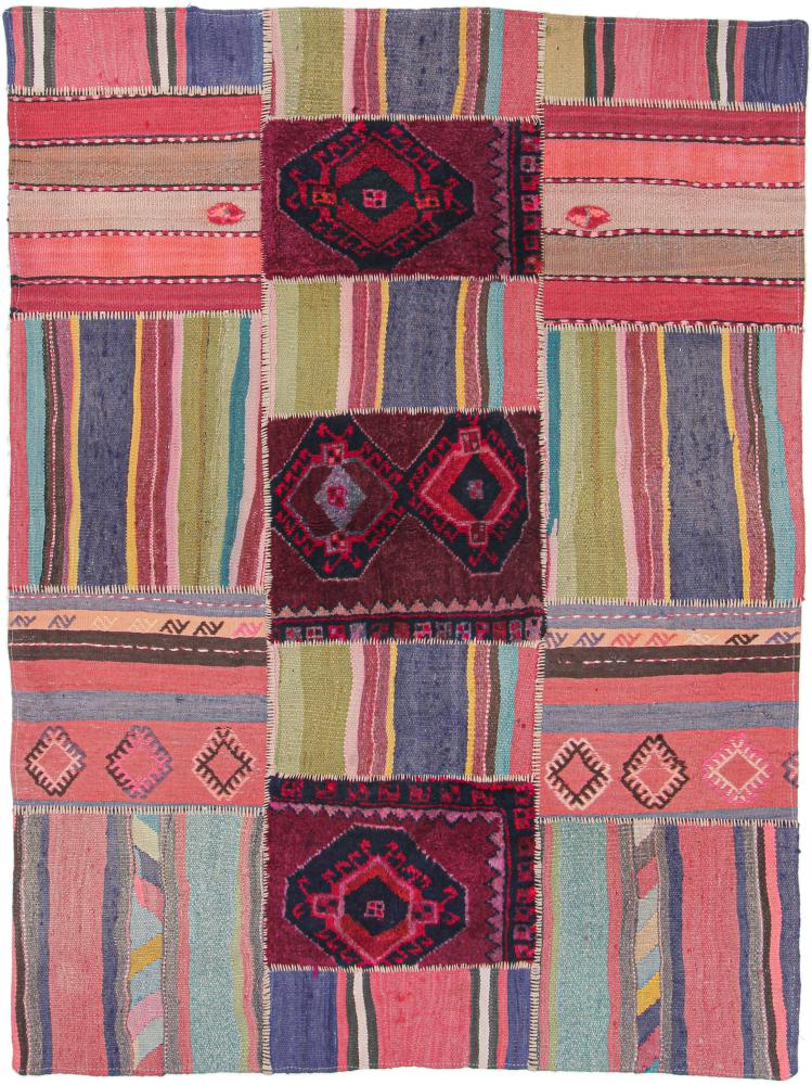 Persian Rug Kilim Patchwork 6'6"x4'11" 6'6"x4'11", Persian Rug Woven by hand