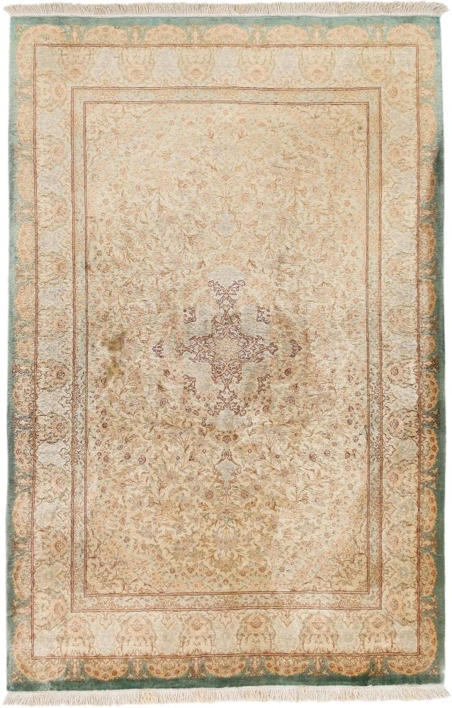 Perzsa szőnyeg Ghom Selyem 5'1"x3'4" 5'1"x3'4", Perzsa szőnyeg Kézzel csomózva
