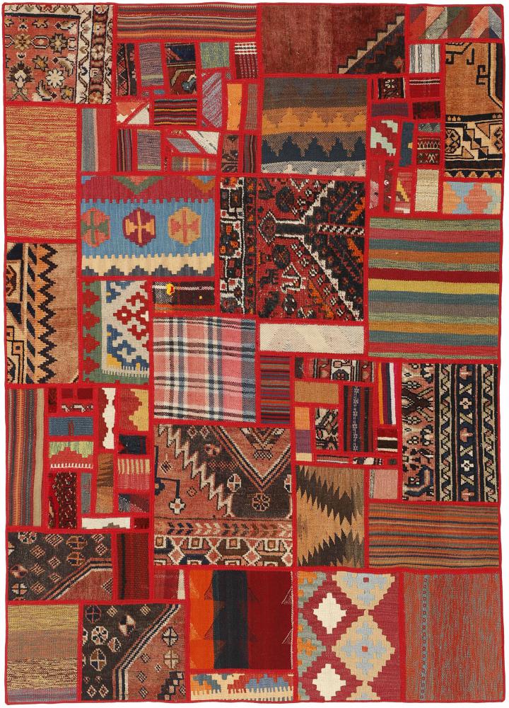 Persisk matta Kilim Patchwork 201x139 201x139, Persisk matta handvävd 